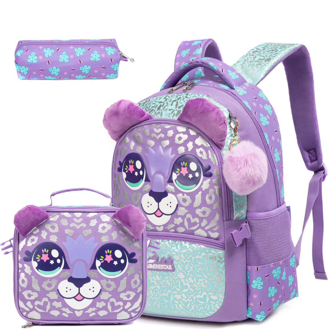 Rorete Kids Backpacks for Girls with Lunch Box Backpack for Girls Elementary Preschool Kids Lunch Box for School