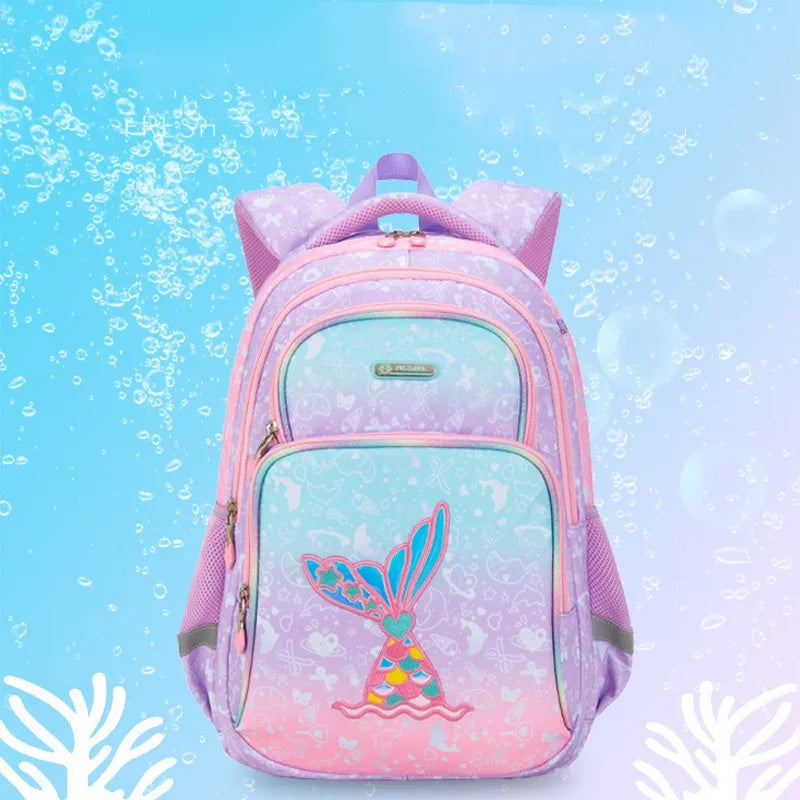 3pcs/set Cute Cartoon Backpack Elementary  School Bags For Girls Children Stationery Pen Pencil Handbag Lunch Box