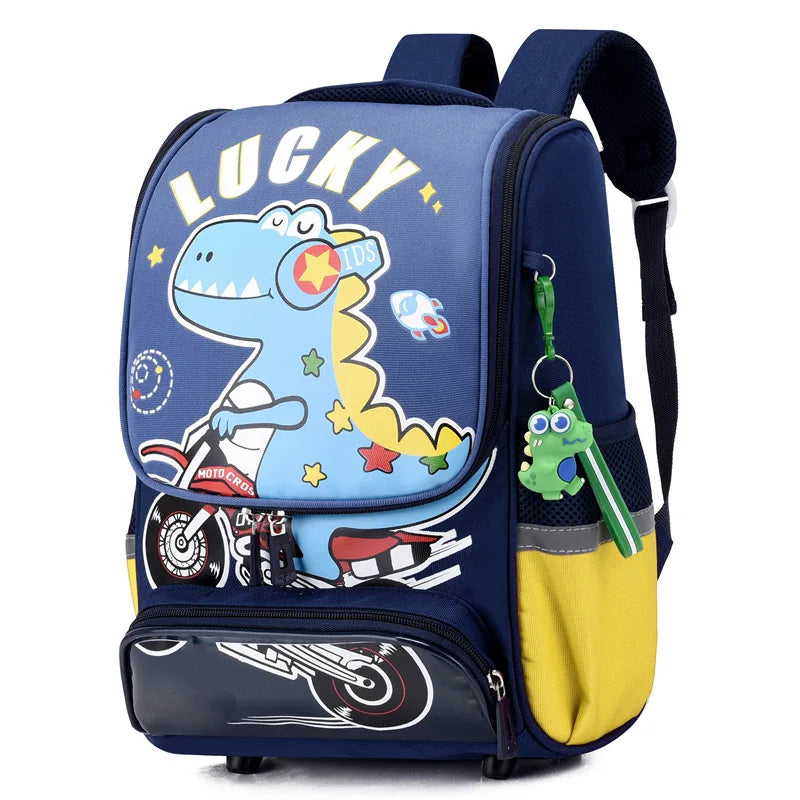 Grade1-2 Cartoon Primary School Backpacks for Girls Cute Cat School Bag Boys Dinosaur Kids Backpack