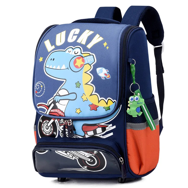 Grade1-2 Cartoon Primary School Backpacks for Girls Cute Cat School Bag Boys Dinosaur Kids Backpack