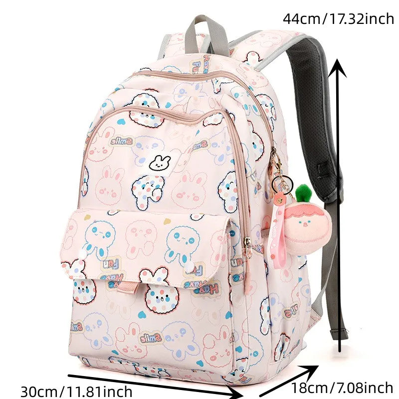 High-looking Backpack for Girls Lightweight and Large-capacity Schoolbag for Middle and High School Students Casual Backpack