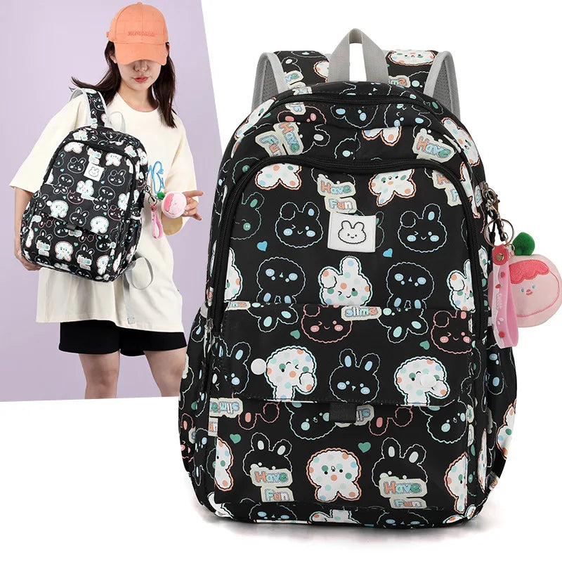 High-looking Backpack for Girls Lightweight and Large-capacity Schoolbag for Middle and High School Students Casual Backpack