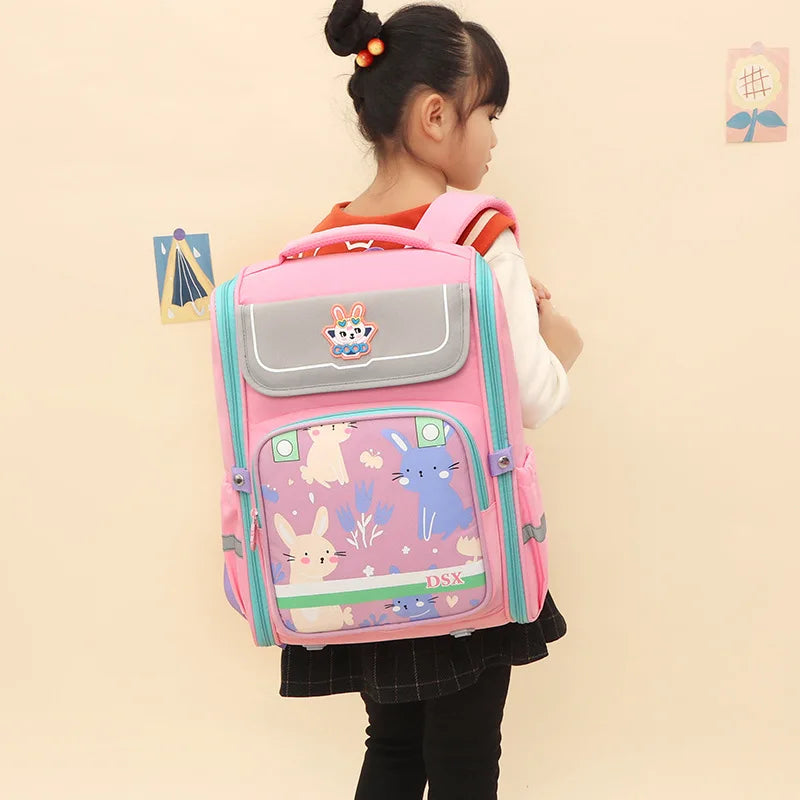 Kids 1-6 Grade School Backpacks For Girls Love Print Waterproof Primary School Bags Children Student Knapsack Mochila Escolar