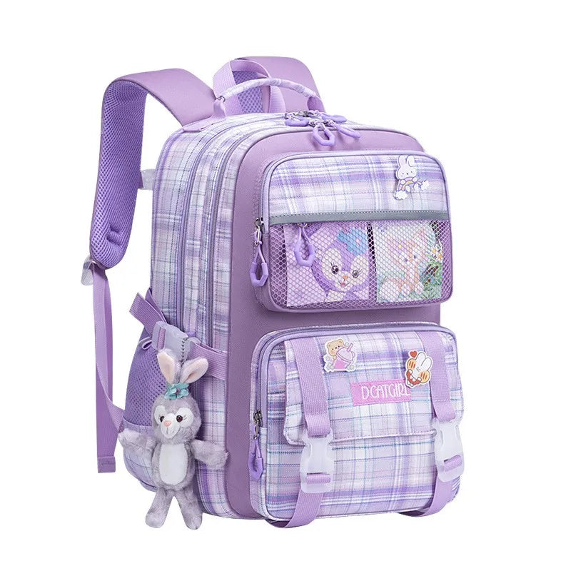 Large-capacity Cute Women Multi-Pocket Nylon Backpack Ins Junior High School Student School Bag Female Girl Backpack Laptop Book