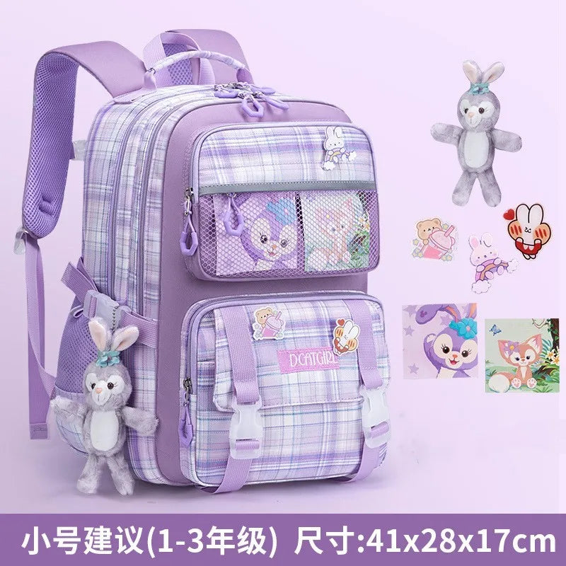 Large-capacity Cute Women Multi-Pocket Nylon Backpack Ins Junior High School Student School Bag Female Girl Backpack Laptop Book