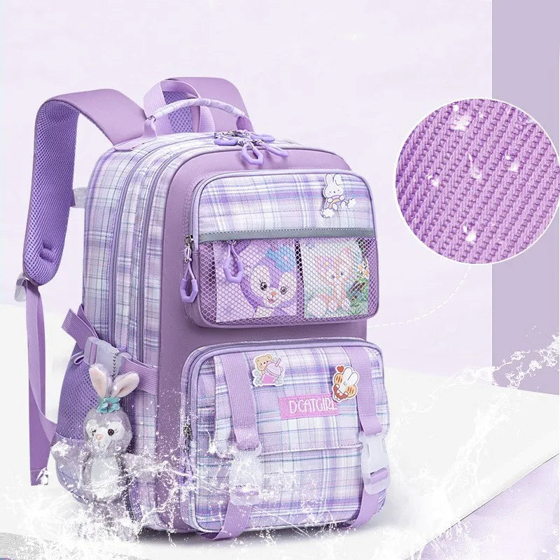 Large-capacity Cute Women Multi-Pocket Nylon Backpack Ins Junior High School Student School Bag Female Girl Backpack Laptop Book