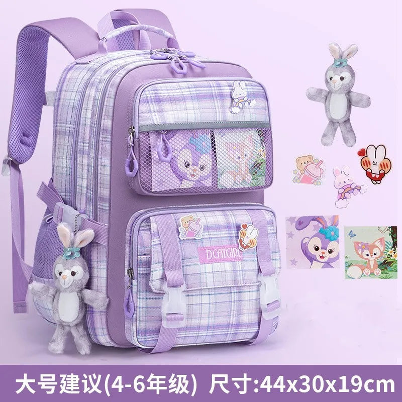 Large-capacity Cute Women Multi-Pocket Nylon Backpack Ins Junior High School Student School Bag Female Girl Backpack Laptop Book