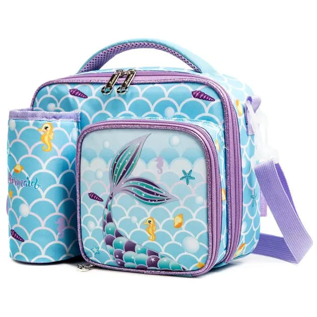 Lunch Bag Kids Insulated Lunch Tote Bag for Boys and Girls with Adjustable Shoulder Strap and Durable Handle