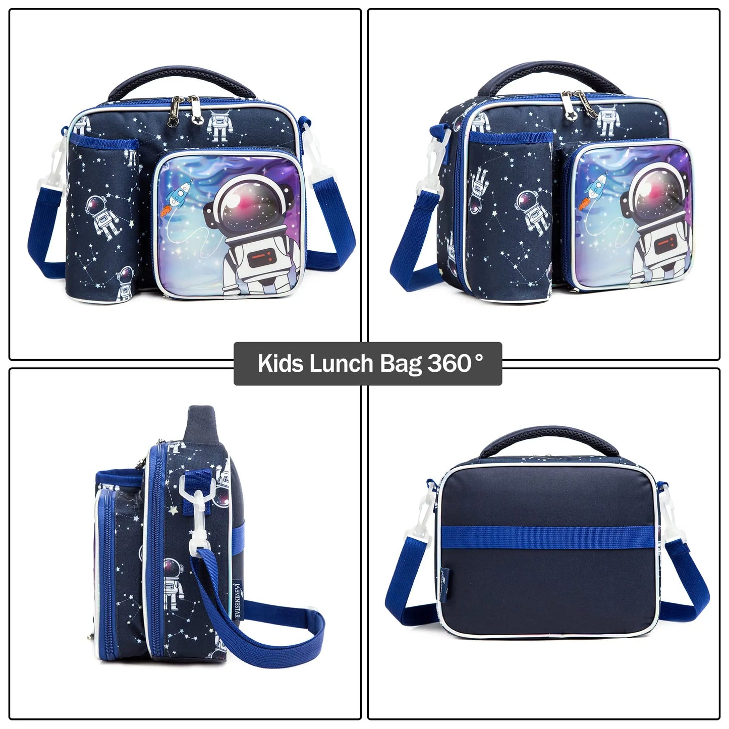 Lunch Bag Kids Insulated Lunch Tote Bag for Boys and Girls with Adjustable Shoulder Strap and Durable Handle