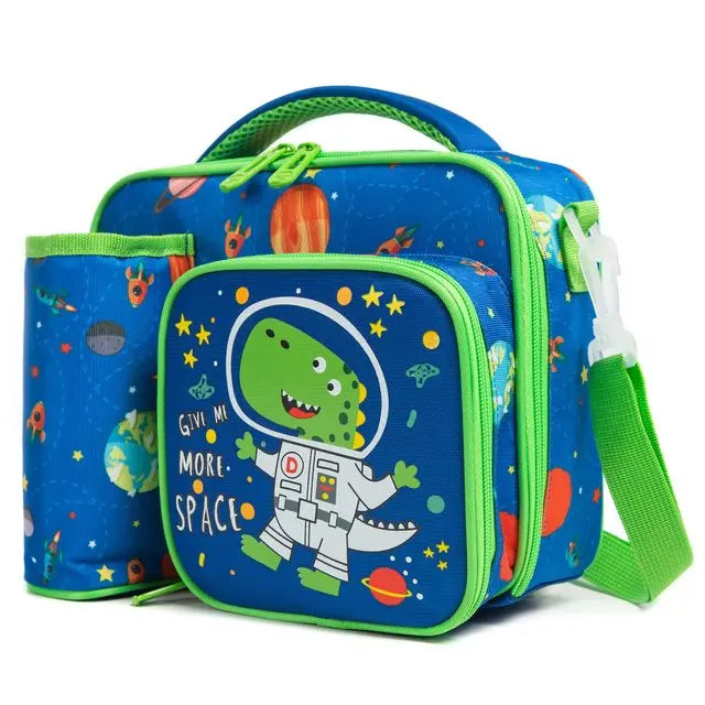 Lunch Bag Kids Insulated Lunch Tote Bag for Boys and Girls with Adjustable Shoulder Strap and Durable Handle