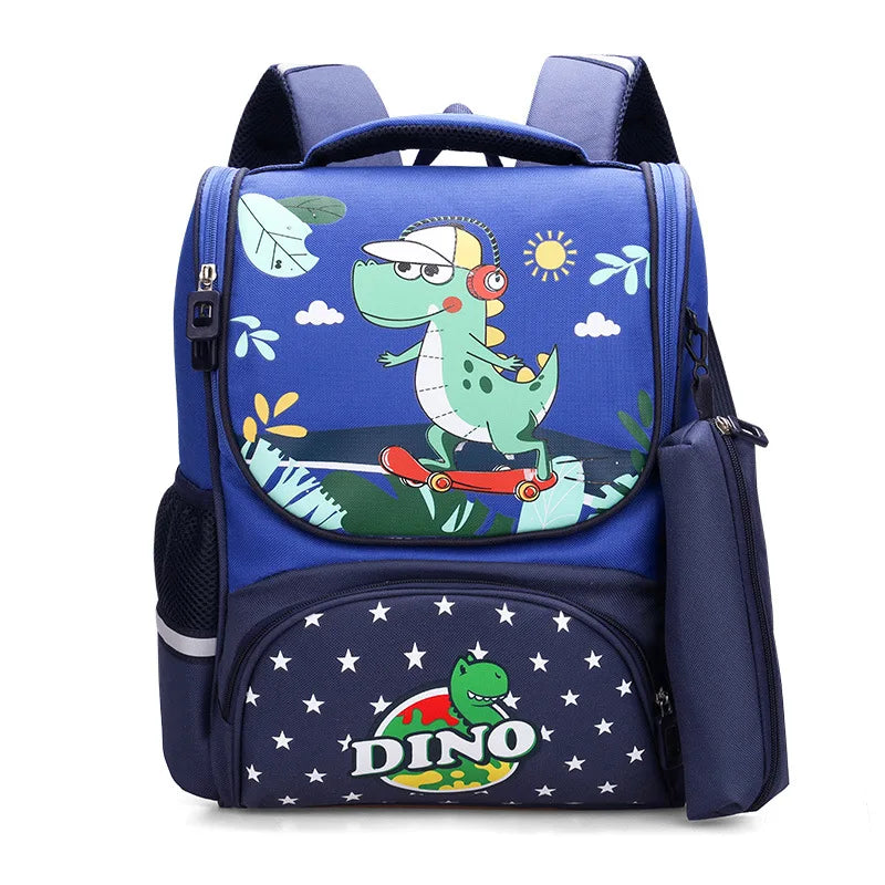 New Children's School Bag Cartoon Fashion Rabbit Dinosaur Kindergarten Boys and Girls Load Reduction Backpacks Large Capacity