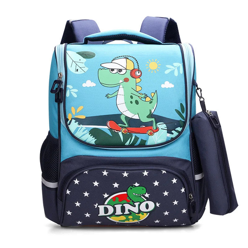 New Children's School Bag Cartoon Fashion Rabbit Dinosaur Kindergarten Boys and Girls Load Reduction Backpacks Large Capacity