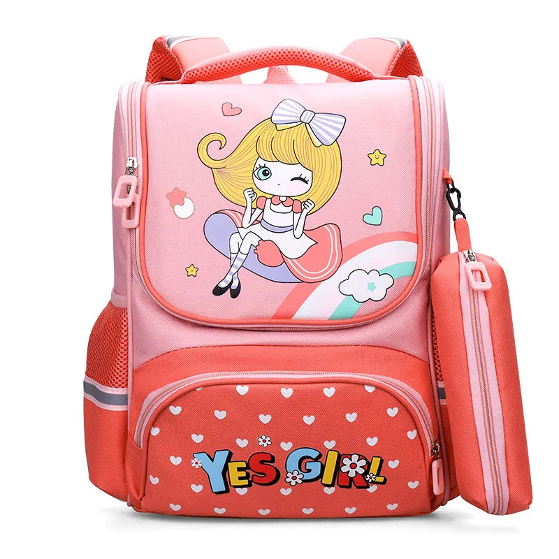 New Children's School Bag Cartoon Fashion Rabbit Dinosaur Kindergarten Boys and Girls Load Reduction Backpacks Large Capacity