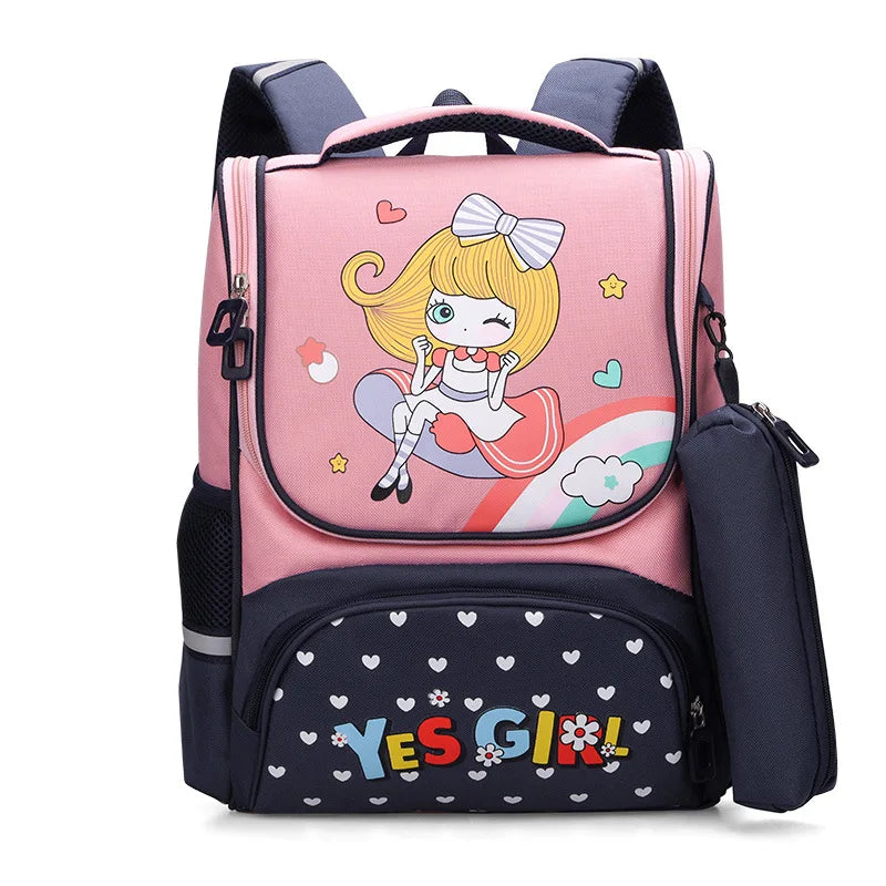 New Children's School Bag Cartoon Fashion Rabbit Dinosaur Kindergarten Boys and Girls Load Reduction Backpacks Large Capacity