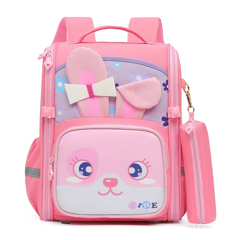 New Kindergarten Backpack School Bags For Girls Baby Princess Rabbit Satchel Waterproof Bag Orthopedic Boys Fashion Backpack