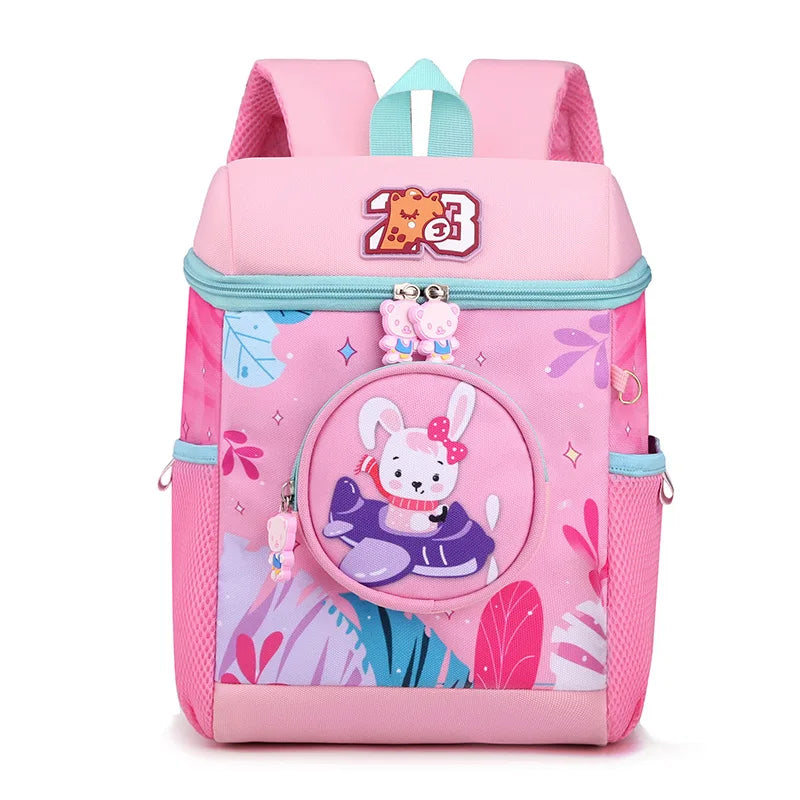 New Kindergarten Backpack School Bags For Girls Baby Princess Rabbit Satchel Waterproof Bag Orthopedic Boys Fashion Backpack