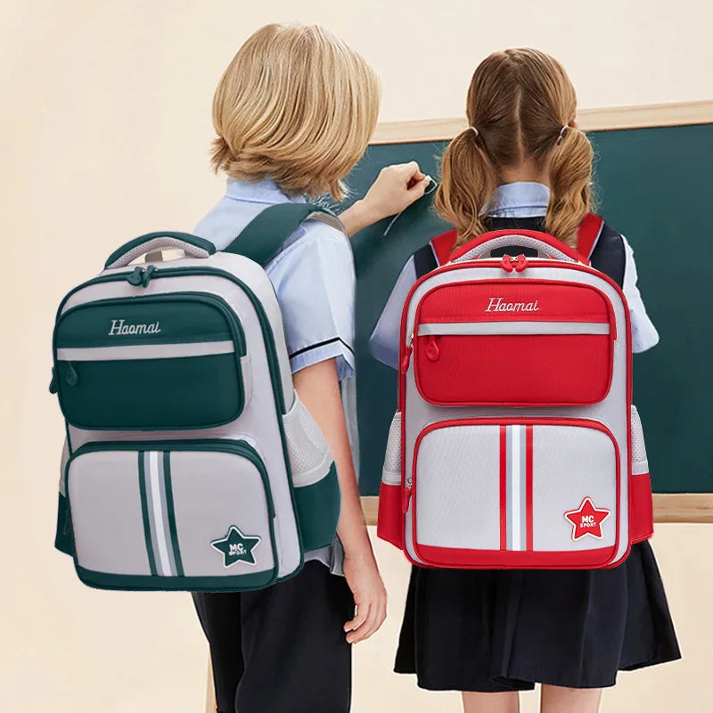 New children's backpack for elementary school students with large capacity, boys and girls, grades 1-3-6, pentagram backpack