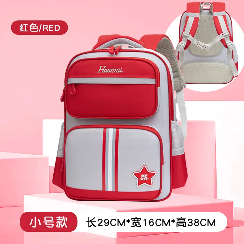 New children's backpack for elementary school students with large capacity, boys and girls, grades 1-3-6, pentagram backpack