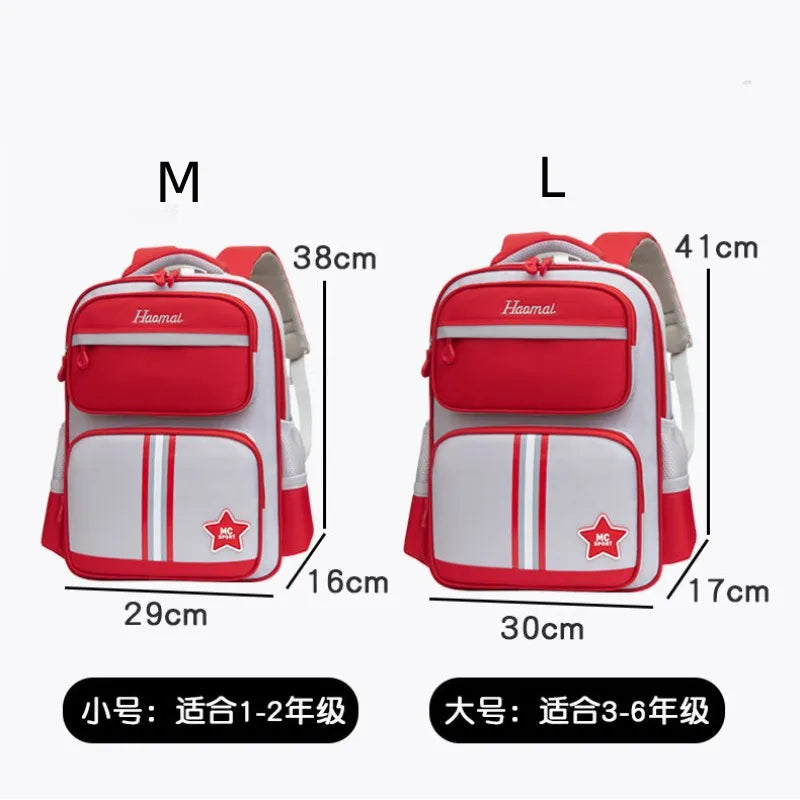 New children's backpack for elementary school students with large capacity, boys and girls, grades 1-3-6, pentagram backpack