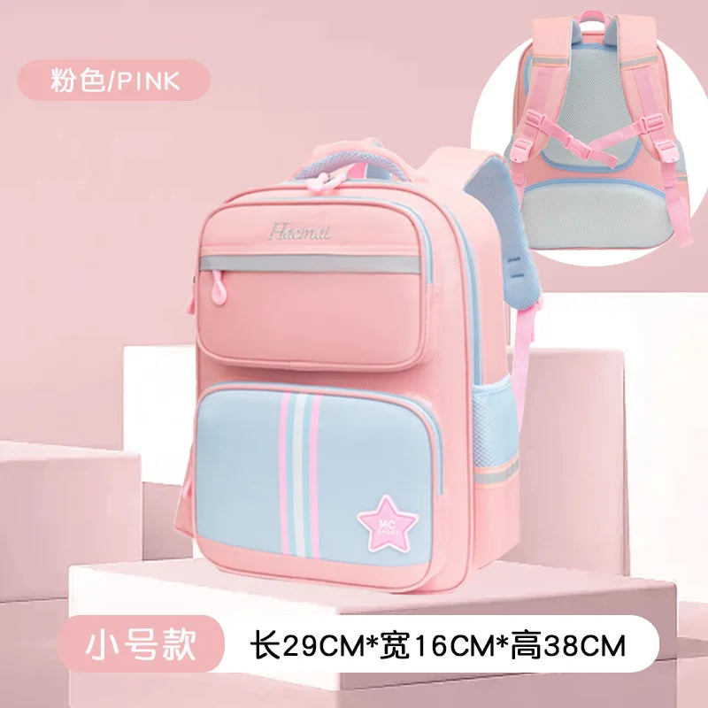 New children's backpack for elementary school students with large capacity, boys and girls, grades 1-3-6, pentagram backpack