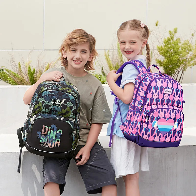 New elementary school backpack for girls from grades 1-3 to 6, lightweight backpack for children with reduced load