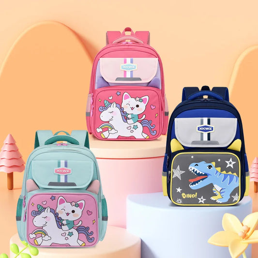 Primary School Bag 1-6 Grade Cartoon Unicorn Large Capacity Backpack Boys Girls Children Kindergarten Waterproof Knapsack